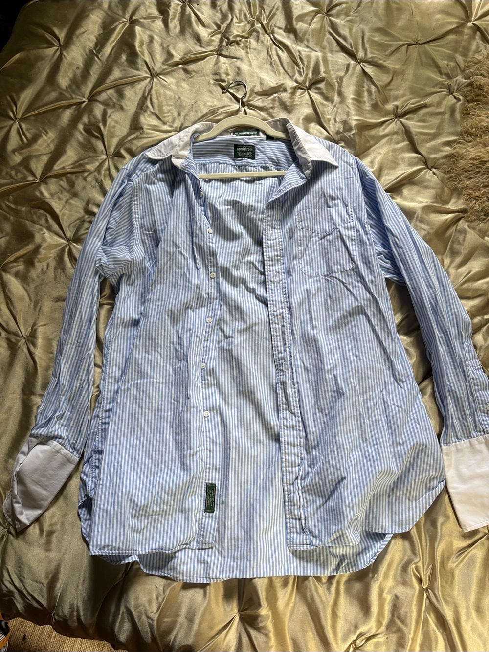 Gitman Brothers Light Blue & White Striped Dress Shirt